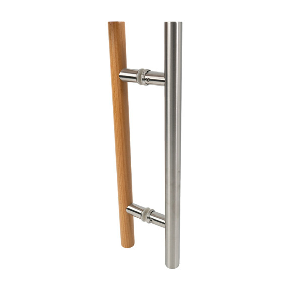 Sauna Door Handle SN-LS Series | Wholesale | Modern Oak & 304 Brushed Stainless Steel Sauna Door Handle | Factory Direct Supply