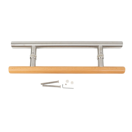 Sauna Door Handle SN-LS Series | Wholesale | Modern Oak & 304 Brushed Stainless Steel Sauna Door Handle | Factory Direct Supply