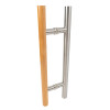 Sauna Door Handle SN-LS Series | Wholesale | Modern Oak & 304 Brushed Stainless Steel Sauna Door Handle | Factory Direct Supply