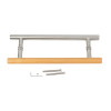 Sauna Door Handle SN-LS Series | Wholesale | Modern Oak & 304 Brushed Stainless Steel Sauna Door Handle | Factory Direct Supply