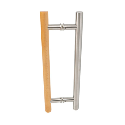 Sauna Door Handle SN-LS Series | Wholesale | Modern Oak & 304 Brushed Stainless Steel Sauna Door Handle | Factory Direct Supply