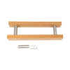 Sauna Glass Door Handle (Model: Vintage) | Wholesale | 50x25mm Rectangular Double Sided Solid Oak Wood | Factory Direct Supply