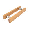Sauna Glass Door Handle (Model: Vintage) | Wholesale | 50x25mm Rectangular Double Sided Solid Oak Wood | Factory Direct Supply