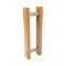 Sauna Glass Door Handle (Model: Vintage) | Wholesale | 50x25mm Rectangular Double Sided Solid Oak Wood | Factory Direct Supply
