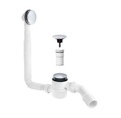 Bathtub Drainer DR-610 | Wholesale | 1-1/2" PP Pop-Up Bath Waste and Overflow Assembly | OEM ODM Factory Direct Supply