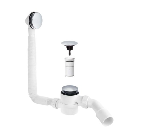 Bathtub Drainer DR-610 | Wholesale | 1-1/2" PP Pop-Up Bath Waste and Overflow Assembly | OEM ODM Factory Direct Supply