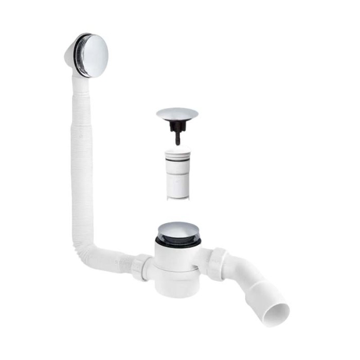 Bathtub Drainer DR-610 | Wholesale | 1-1/2" PP Pop-Up Bath Waste and Overflow Assembly | OEM ODM Factory Direct Supply