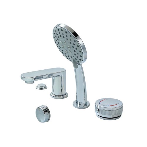 Bathtub Faucet Set LT801 | Wholesale | Chrome Finished Bathroom Tub Mixer with Handheld Shower | Sanitary Ware Manufacturer