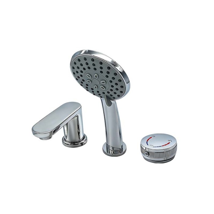 Bathtub Faucet Set LT801 | Wholesale | Chrome Finished Bathroom Tub Mixer with Handheld Shower | Sanitary Ware Manufacturer