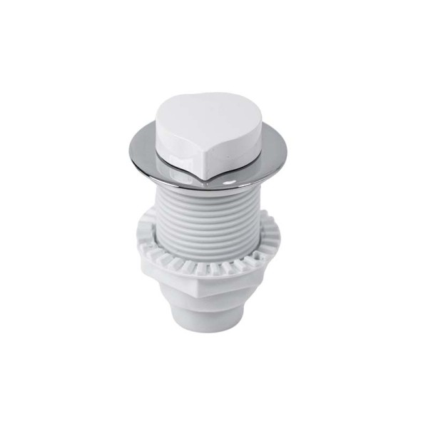 Bathtub Air Control Knob AR-15CW | Wholesale | White ABS Spa Air Regulator Valve | Global Contractor Supply