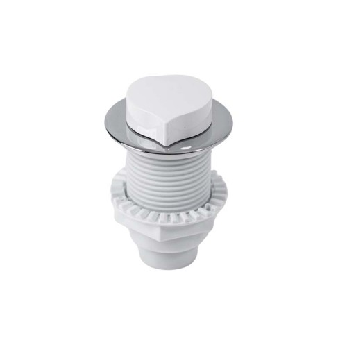 Bathtub Air Control Knob AR-15CW | Wholesale | White ABS Spa Air Regulator Valve | Global Contractor Supply