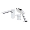 Bathtub Faucet Set LT803 | Wholesale | 3-Piece Chrome Brass Spout & Hand Shower Mixer | Global Contractor Supply