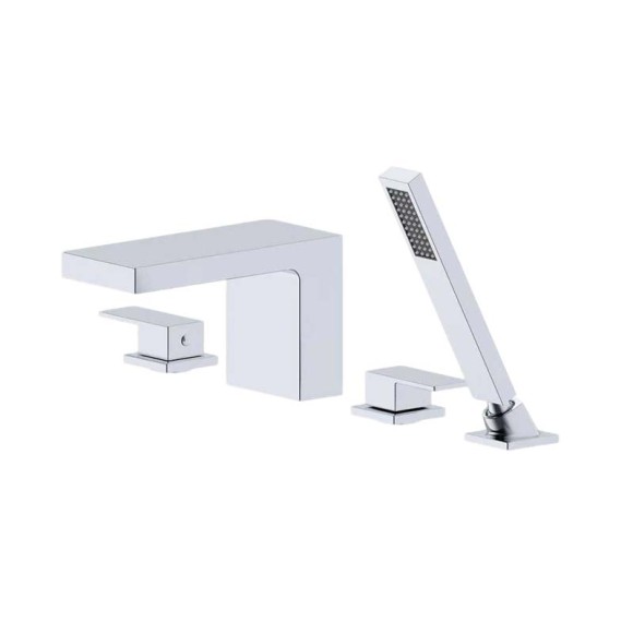 Bathtub Faucet Set LT4001 | Wholesale | Chrome Finish Stainless Steel Spout Mixer Valve Set | Global Contractor Supply