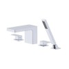 Bathtub Faucet Set LT4001 | Wholesale | Chrome Finish Stainless Steel Spout Mixer Valve Set | Global Contractor Supply