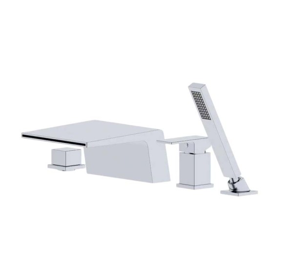 Bathtub Faucet LT4002 | Wholesale | 4-Piece Deck Mounted High-Flow Waterfall Bathtub Faucet | Global Contractor Supply