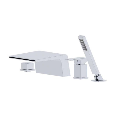 Bathtub Faucet LT4002 | Wholesale | 4-Piece Deck Mounted High-Flow Waterfall Bathtub Faucet | Global Contractor Supply