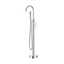 Bathtub Faucet Set FTD001 | Wholesale | Floor Mounted Gooseneck Spout with Handheld Shower | Factory Direct Supplier