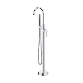 Bathtub Faucet Set FTD001 | Wholesale | Floor Mounted Gooseneck Spout with Handheld Shower | Factory Direct Supplier