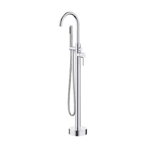 Bathtub Faucet Set FTD001 | Wholesale | Floor Mounted Gooseneck Spout with Handheld Shower | Factory Direct Supplier