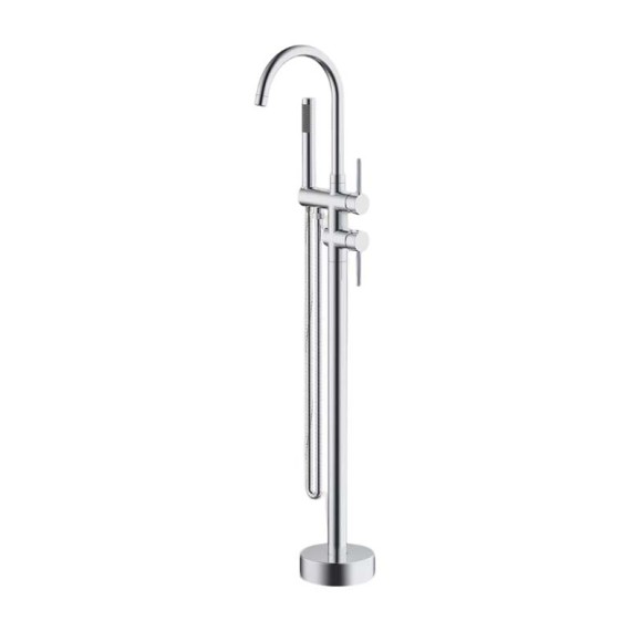 Bathtub Faucet Set FTD002 | Wholesale | Elegant Arc Gooseneck Spout with Integrated Handheld Shower| Global Contractor Supply