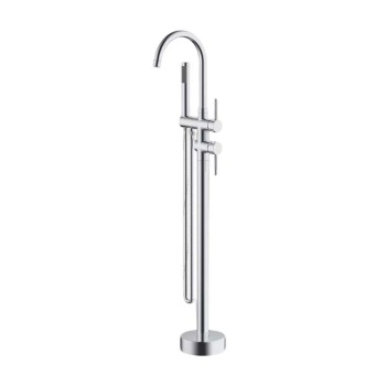 Bathtub Faucet Set FTD002 | Wholesale | Elegant Arc Gooseneck Spout with Integrated Handheld Shower| Global Contractor Supply