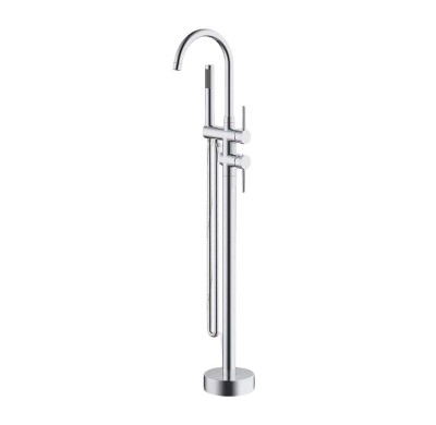 Bathtub Faucet Set FTD002 | Wholesale | Elegant Arc Gooseneck Spout with Integrated Handheld Shower| Global Contractor Supply