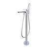 Bathtub Faucet Set  FTD004 | Wholesale | Streamlined Tapered Spout with Integrated Minimalist Handheld Chrome | Industrial Quality Standards