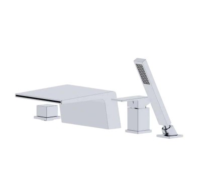 Bathtub Faucet LT4002 | Wholesale | 4-Piece Deck Mounted High-Flow Waterfall Bathtub Faucet | Global Contractor Supply