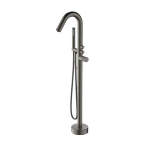 Bathtub Faucet Set FTD005 | Wholesale | Gunmetal Gooseneck Spout with Hand Shower | Global Contractor Supply