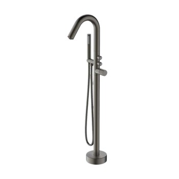 Bathtub Faucet Set FTD005 | Wholesale | Gunmetal Gooseneck Spout with Hand Shower | Global Contractor Supply