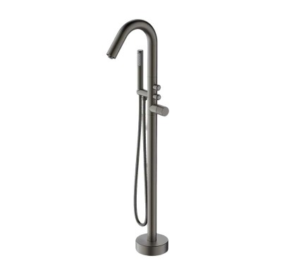 Bathtub Faucet Set FTD005 | Wholesale | Gunmetal Gooseneck Spout with Hand Shower | Global Contractor Supply