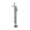 Bathtub Faucet Set FTD007 | Wholesale | Dark Gunmetal Minimalist Straight Spout with Hand Shower | Global Contractor Supply