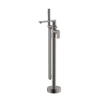 Bathtub Faucet Set FTD007 | Wholesale | Dark Gunmetal Minimalist Straight Spout with Hand Shower | Global Contractor Supply