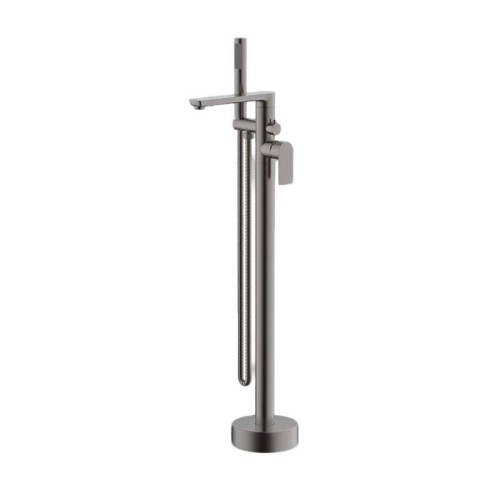 Bathtub Faucet Set FTD007 | Wholesale | Gunmetal Horizontal Straight Spout with Hand Shower | Bulk Supply