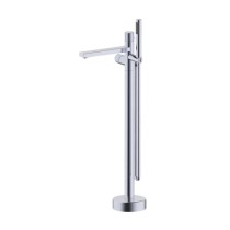 Bathtub Faucet Set FTD008 | Wholesale | Chrome Horizontal Straight Spout with Single Lever Hand Shower | Global Contractor Supply