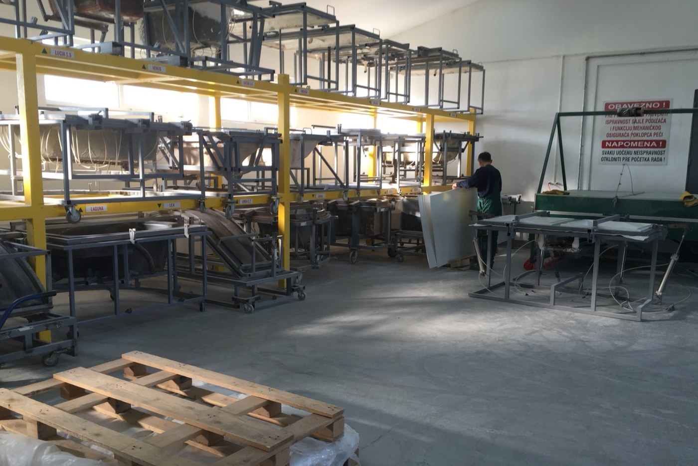 Bathtub mold workshop at FOT factory in Eastern Europe photographed by Jonny in 2015