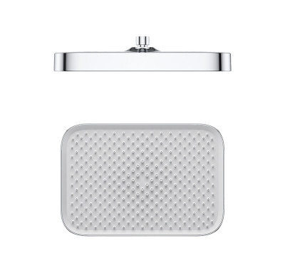 Head Shower G8 | Wholesale | 12 Inch ABS Single Function Rounded Rectangle Ceiling Showerhead | Global Contractor Supply