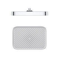 Head Shower G8 | Wholesale | 12 Inch ABS Single Function Rounded Rectangle Ceiling Showerhead | Global Contractor Supply