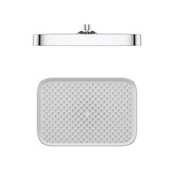 Head Shower G8 | Wholesale | 12 Inch ABS Single Function Rounded Rectangle Ceiling Showerhead | Global Contractor Supply