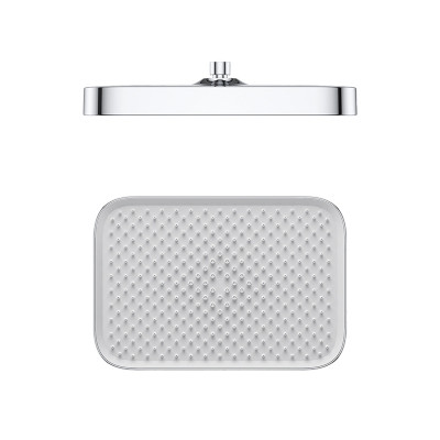 Head Shower G8 | Wholesale | 12 Inch ABS Single Function Rounded Rectangle Ceiling Showerhead | Global Contractor Supply