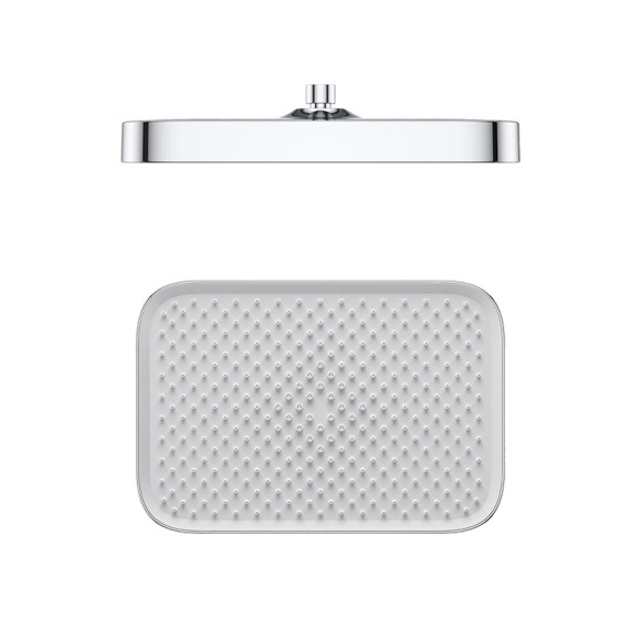Head Shower G8 | Wholesale | 12 Inch ABS Single Function Rounded Rectangle Ceiling Showerhead | Global Contractor Supply