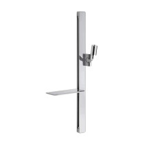 Shower Riser SJG06 | Wholesale | Aluminum Alloy Slide Bar with Tempered Glass Caddy Chrome Matte Black Gunmetal | Factory Direct Bulk Supply