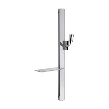 Shower Riser SJG06 | Wholesale | Aluminum Alloy Slide Bar with Tempered Glass Caddy Chrome Matte Black Gunmetal | Factory Direct Bulk Supply