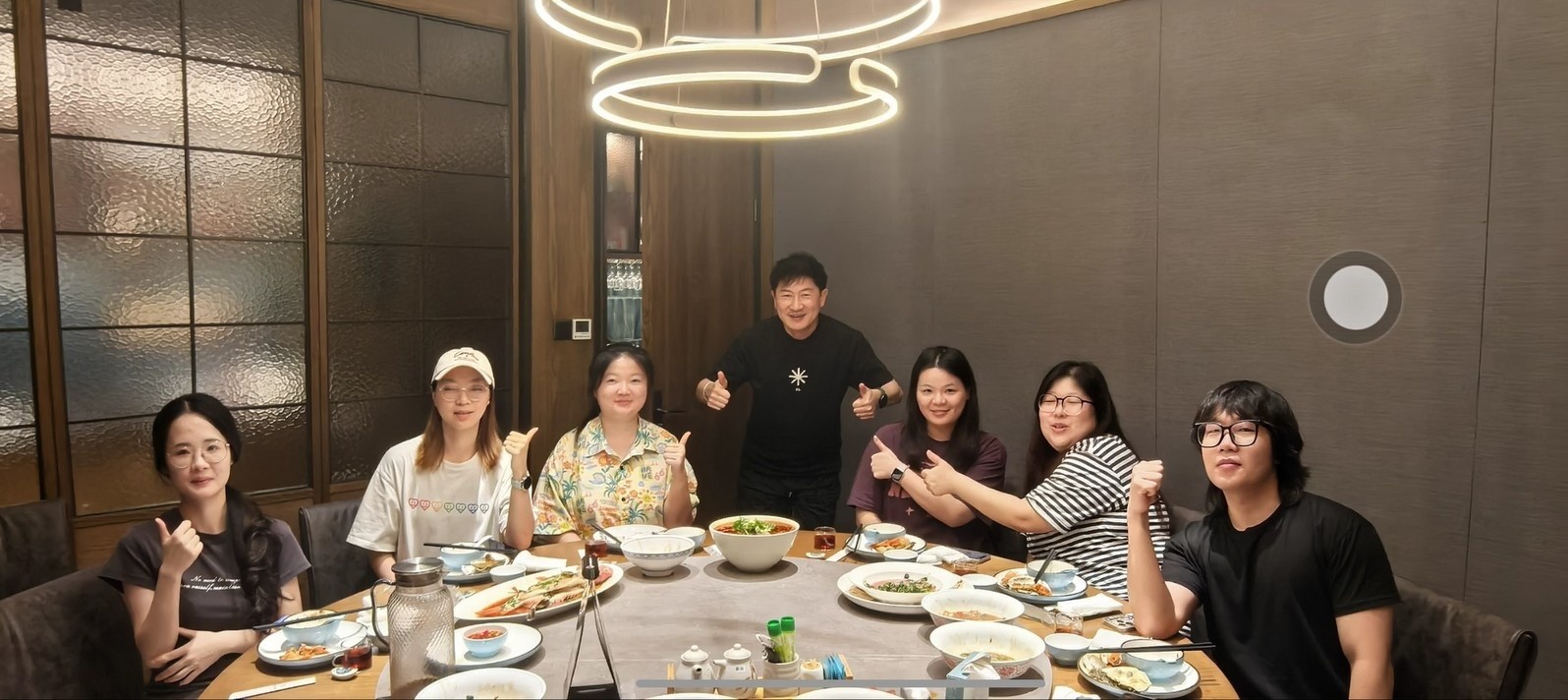 Proway marketing team enjoying a team building dinner after the fourth open communication session