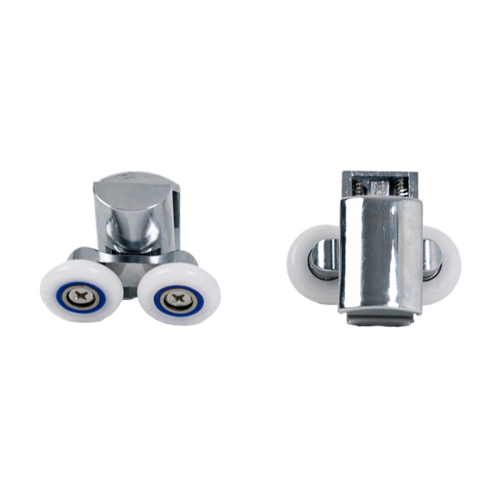 HL-109 shower door rollers with paired upper and lower wheel units