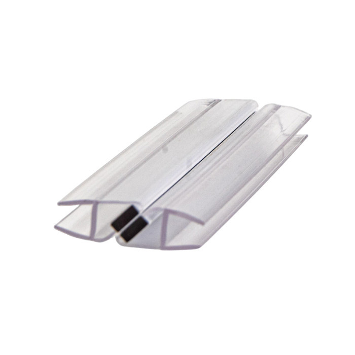 BMX90 Series clear magnetic shower door sealing strip in matched pair