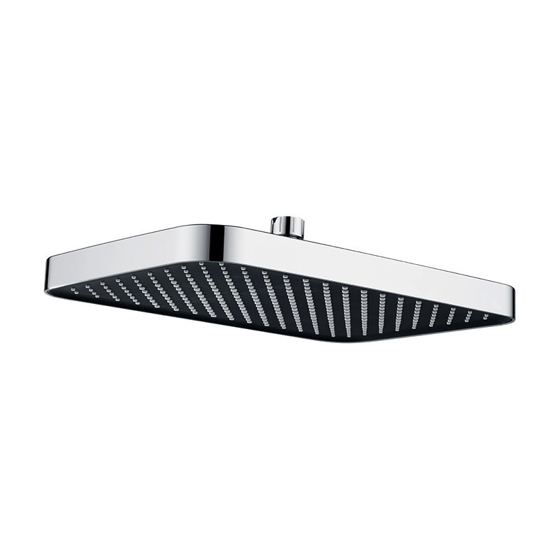 P330 slim rectangular overhead shower head with black spray face