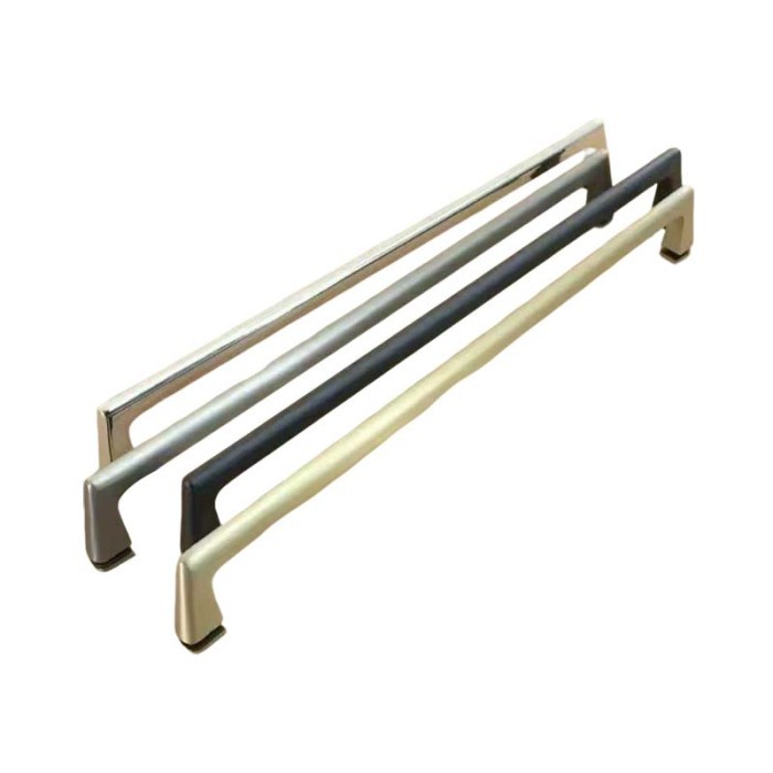 LS-2032 long shower door pull handle in chrome, gunmetal and champagne gold
