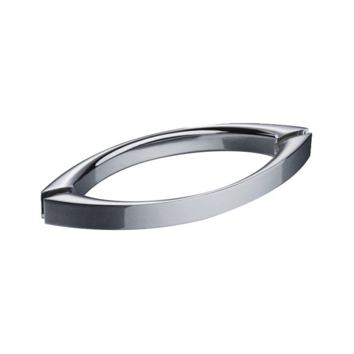 LS-815 chrome shower door handle with curved oval profile
