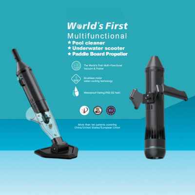 Pool Vacuum Cleaner & Underwater Scooter 25V1 | Wholesale | Dual-Function Kit for Pool Cleaning with Telescopic Pole and Underwater Mobility | Commercial Bulk Supply